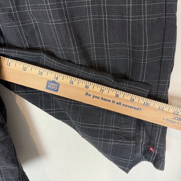 Quiksilver Shorts Men 38 Black Windowpane High-Rise Slash Pocket Classic Zip Fly - Picture 13 of 15